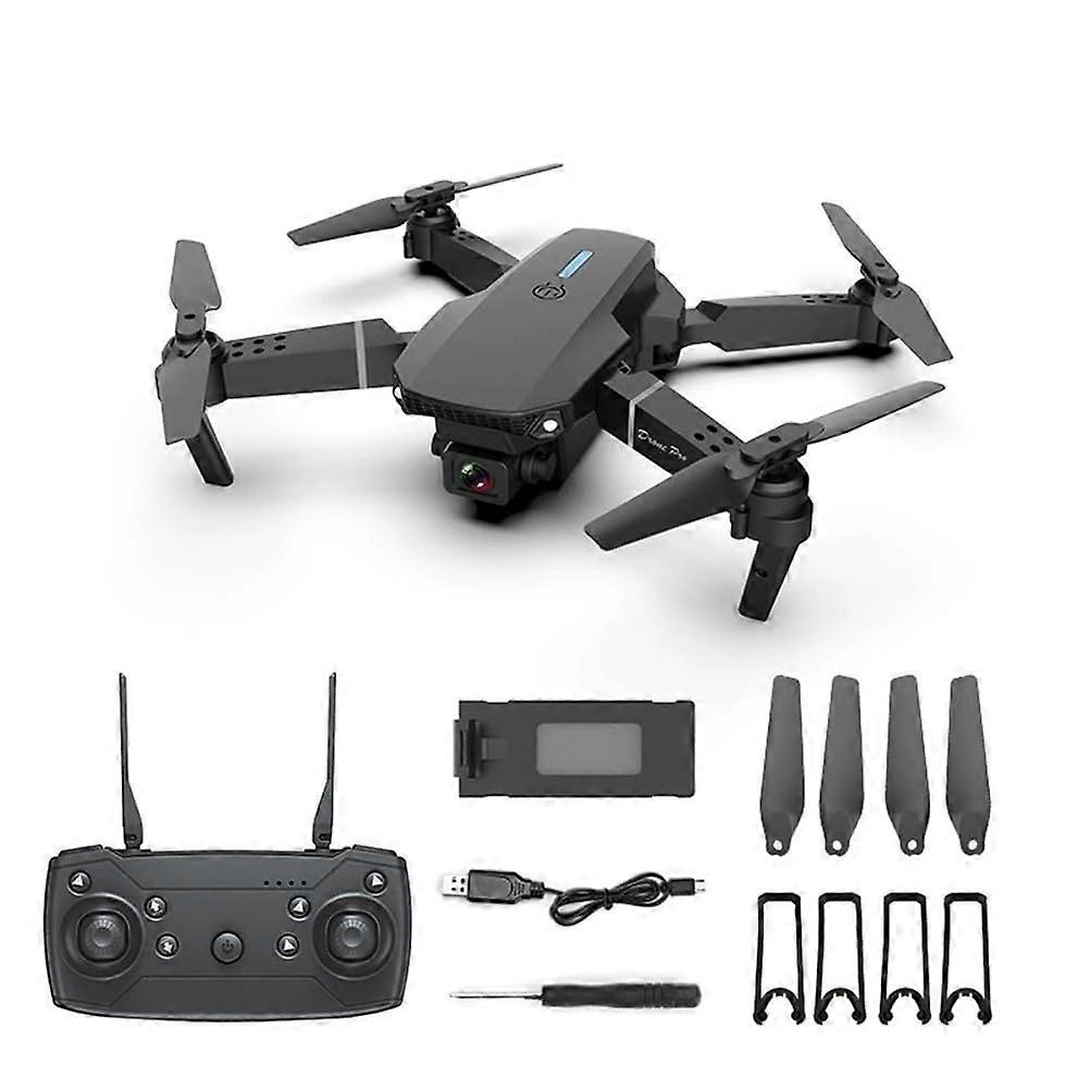 RC Drone 4K HD Camera Foldable WiFi FPV Control Height Hold Function Smart App Black