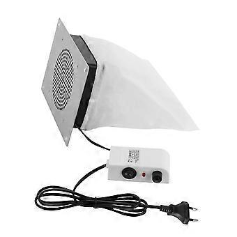 Embedded Nail Dust Collector, 6W 220V Electric Nail Art Suction Device with 2 Dust Bags