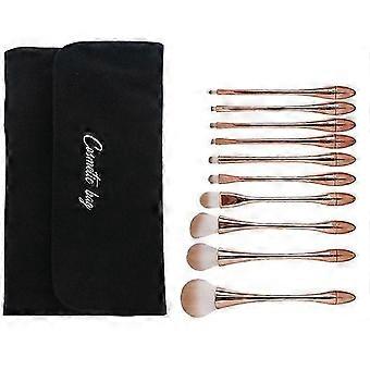 14-Piece Makeup Brush Set, 5 Large and 9 Small Synthetic Brushes for Liquid Powder Cream, Blending Contouring Eyeshadow, Travel and Daily Use