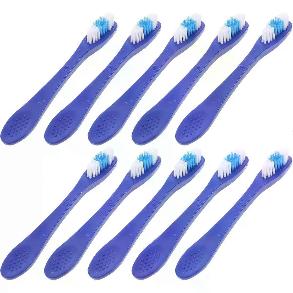 10pcs PP Security Toothbrush with Short Handle for Teeth and Brackets