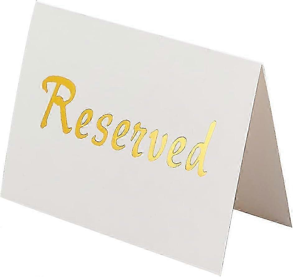 Gold Reserved Table Signs 50 Sheets