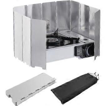 Foldable aluminum windscreen, 12-panel windscreen for camping stove, portable windscreen