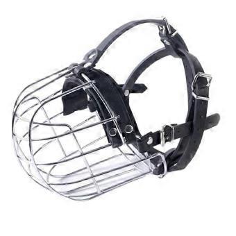 Iron Cage Dog Anti Ingestion for Rottweiler French Bulldog Large Breed, Adjustable Breathable Metal Basket-WHBYV
