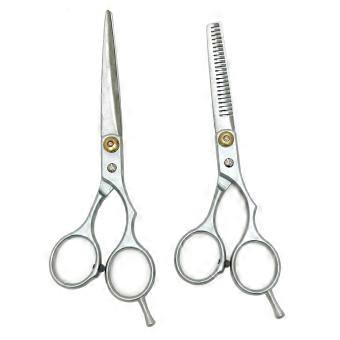 Professional Barber Hair Cutting Scissors Set with Thinning Shears, Ergonomic Finger Rest, Adjustable Tension Control