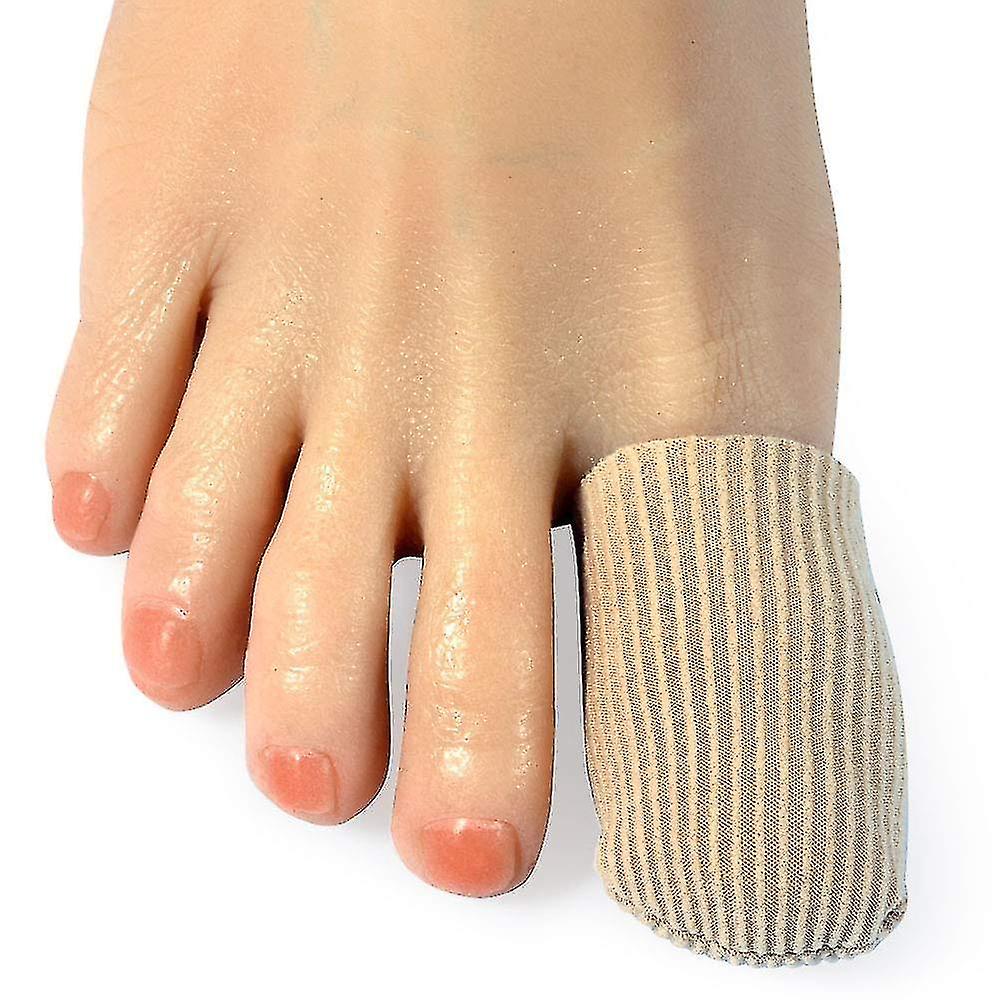 Gel tåkapper, 4 stk./pakke til storetæer, tåbeskyttere, tåbeskyttere (brun)