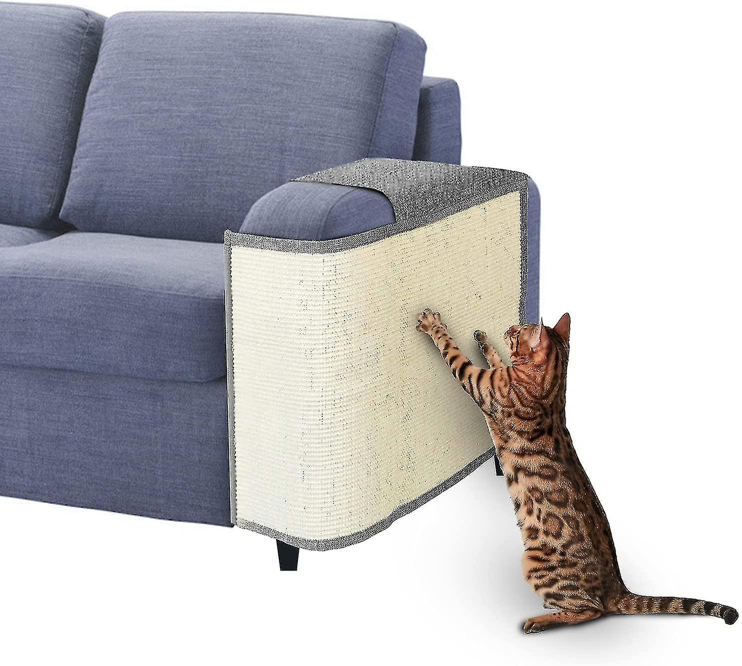 Cat Scratch Couch Protector, Cat Scratching Pad With Natural Sisal For Furniture Protection From Cats, Scratcher Mat Cover For Couch Chair Sofa Guards