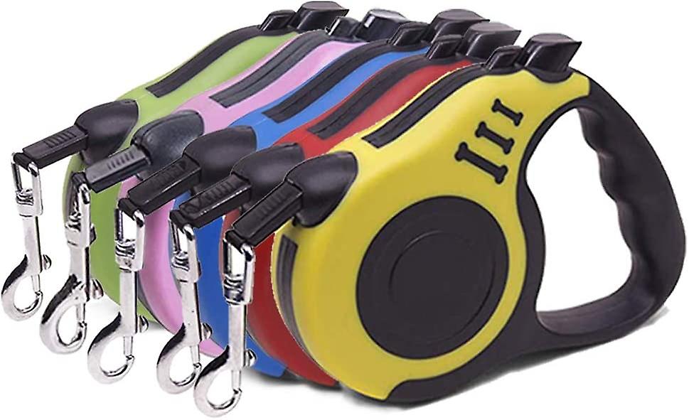 Retractable Dog Leash, Pet Walking Leash with Anti-Slip Handle, Strong Nylon Tape, Tangle-Free,One-Handed One Button Lock & Release, Suitable for Smal