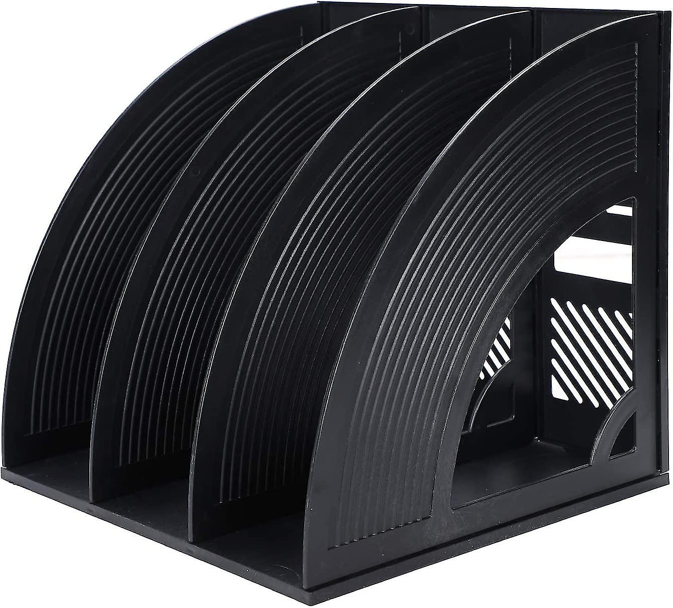 Desk File Organiser File Rack Holder Triplicate Sturdy Desktop Document Cabinet Rack Plastic Frames