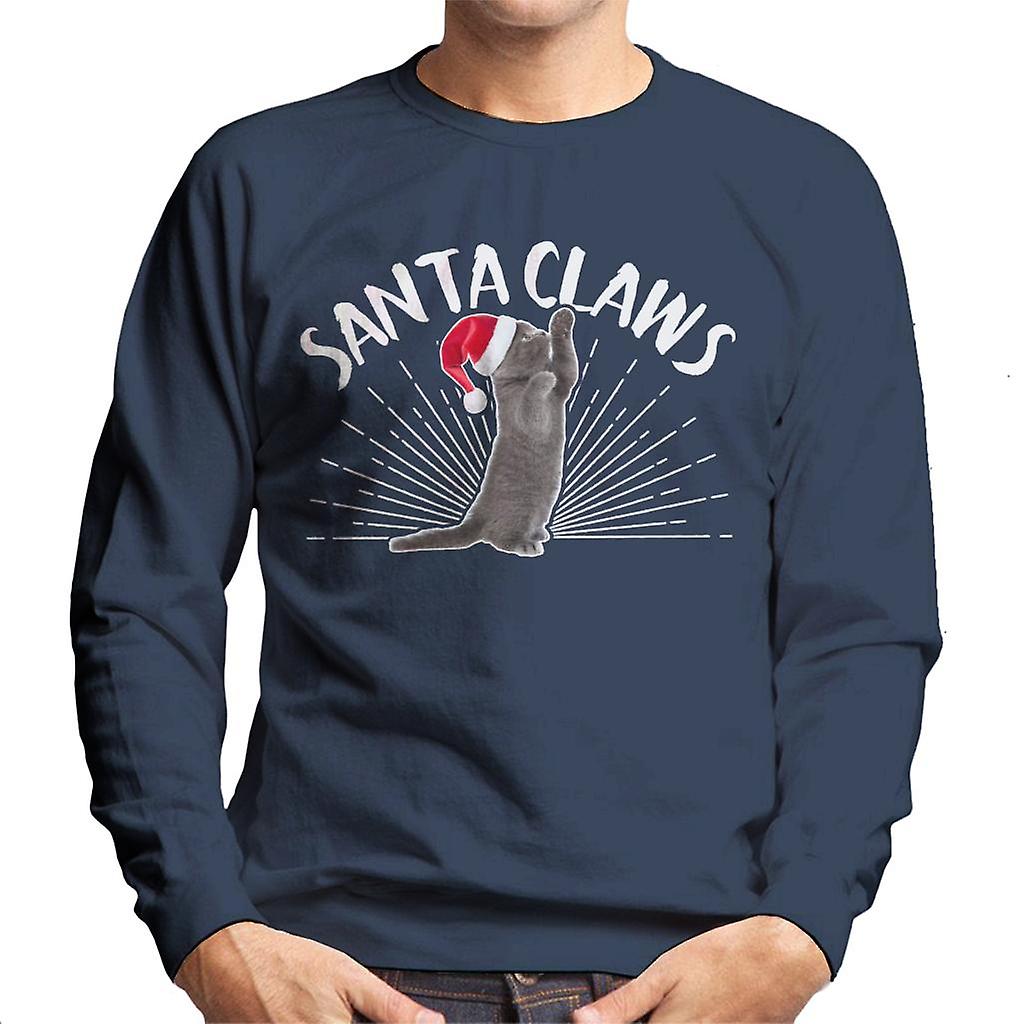 Santa Claws Christmas Cat mannen Sweatshirt