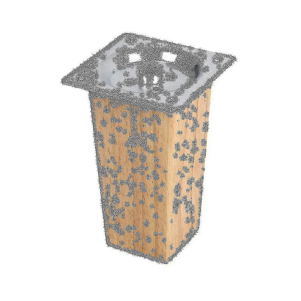 Sett med 4 firkantede ben i eik