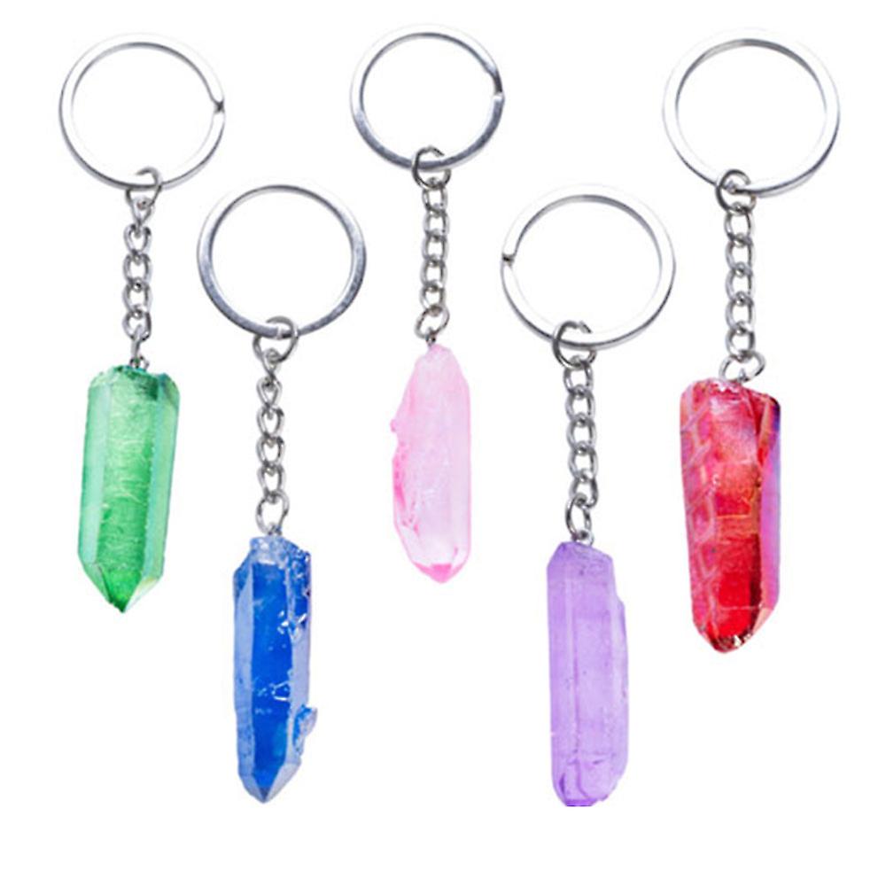 POINT Gemstone Aura Versatile Quartz Keychain Beautiful Natural Crystals Unique