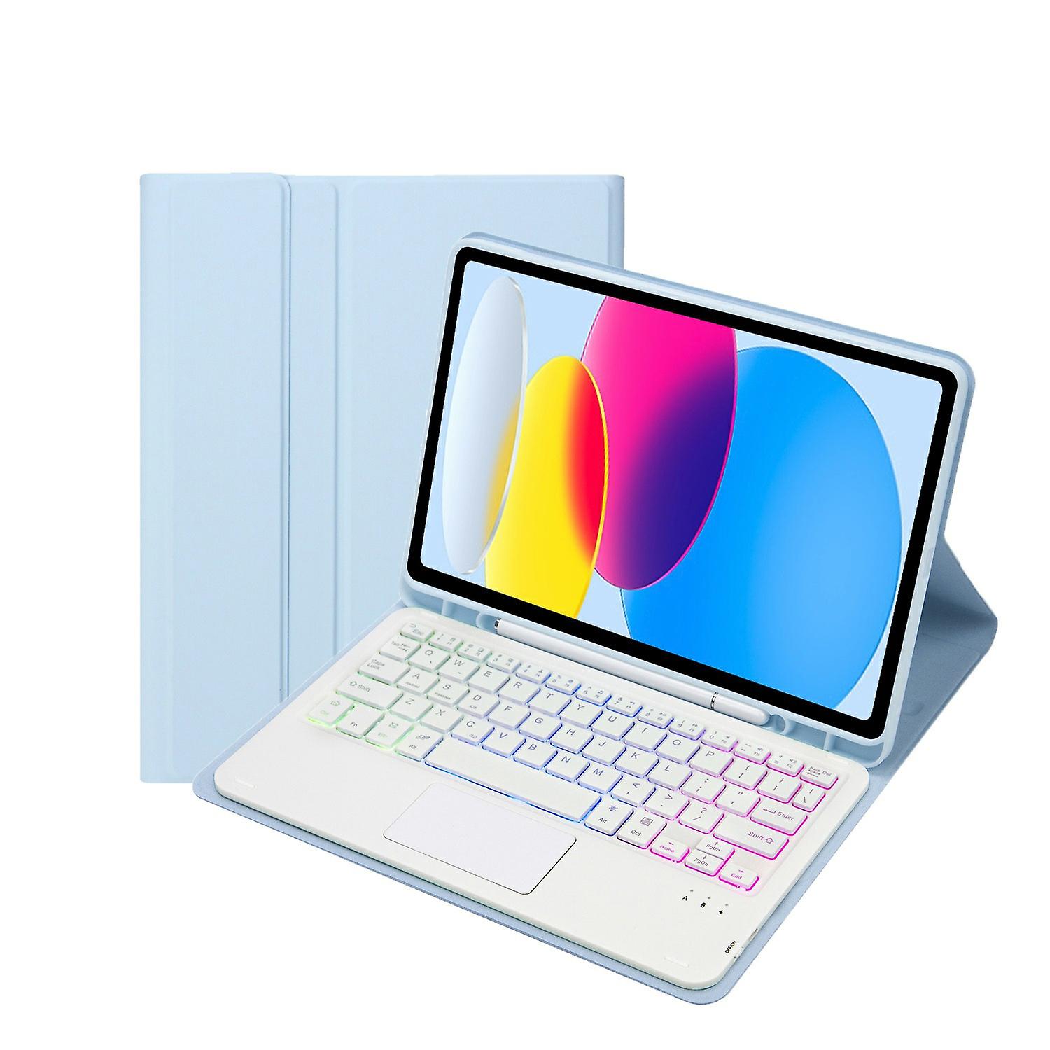 Backlight Bluetooth Touch Keyboard with Pen Slot For iPad 10th Gen 10.9 2022