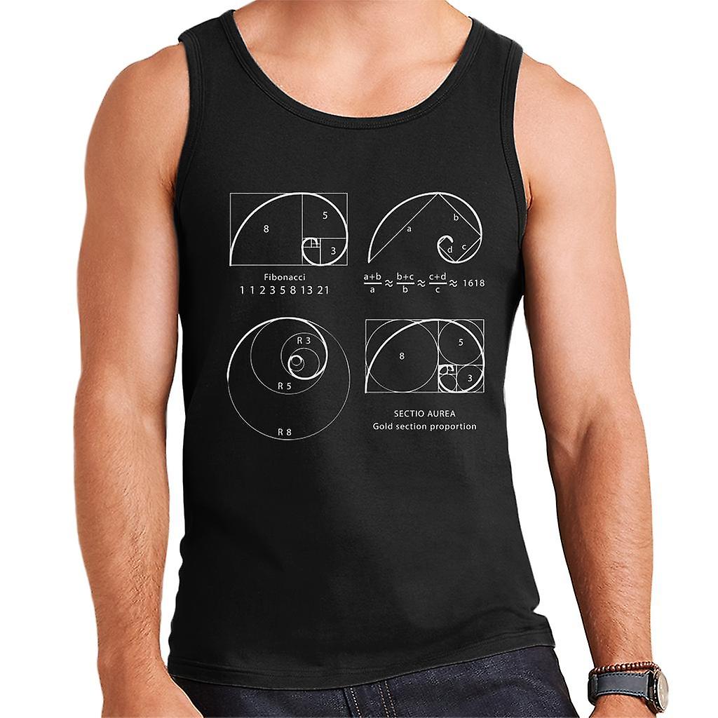 Maths And Science Fibonacci Spiral Men's Vest
