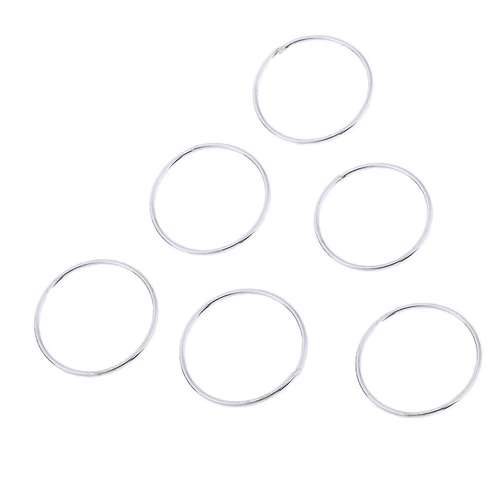 Aro circular de plata de ley 925 15mm 6 Piezas