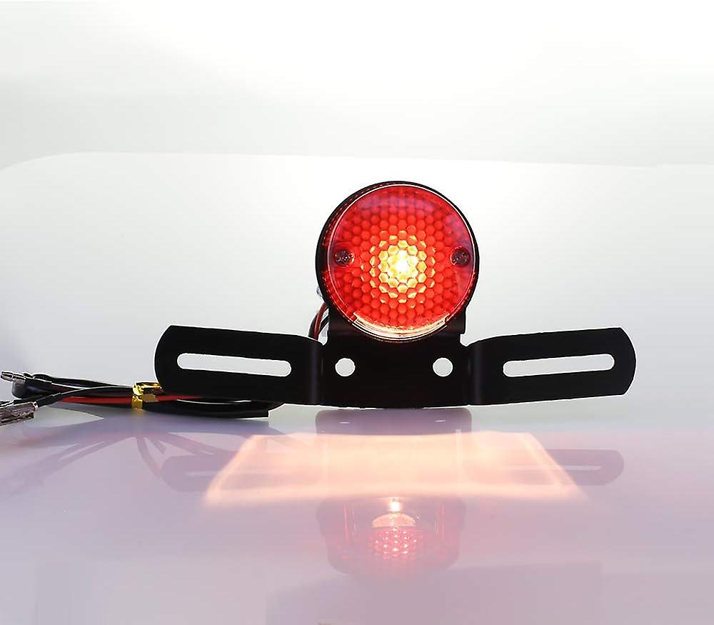 Tail Brake Stop Motorcycle Turn Signal Light Red Chopped Fender Edge Universal Modified Retro1pcs