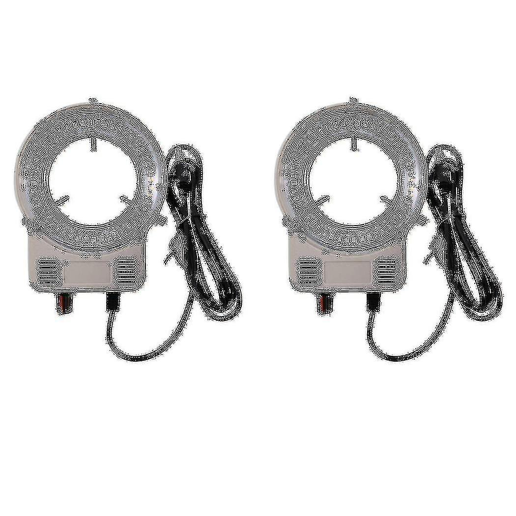 2x 48 Led Industrial Microscope Camera Light Source Ring Lamp Light Illuminator Lamp Adjustable Bri