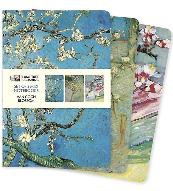 Vincent Van Gogh Blossom Set Of 3 Midi Notebooks Paperback Book