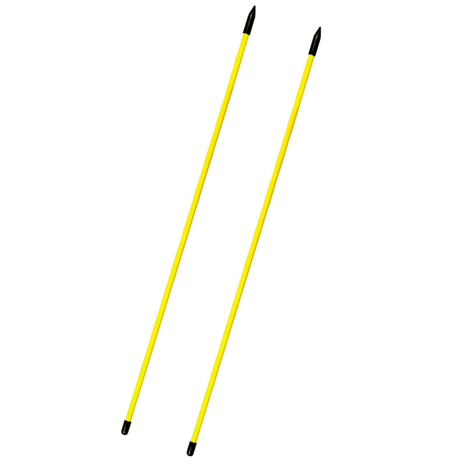 2Pcs Golf Alignment Sticks Golf Alignment Rods for Swing Practice Exercise Yellow