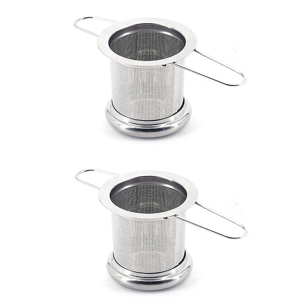 Tea Strainer, Loose Tea Brewer, Ultra-fine Mesh Loose Tea Device Foldable Handle Design With Lid ,2