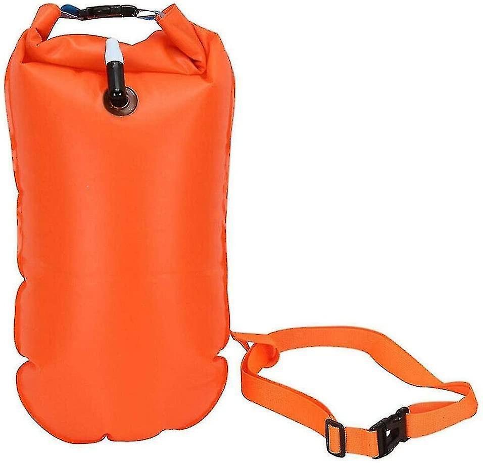 oransje oppblåsbar åpent vann svømmebøye lufttørkepose enhet bøye slepe flyte Swimming_a