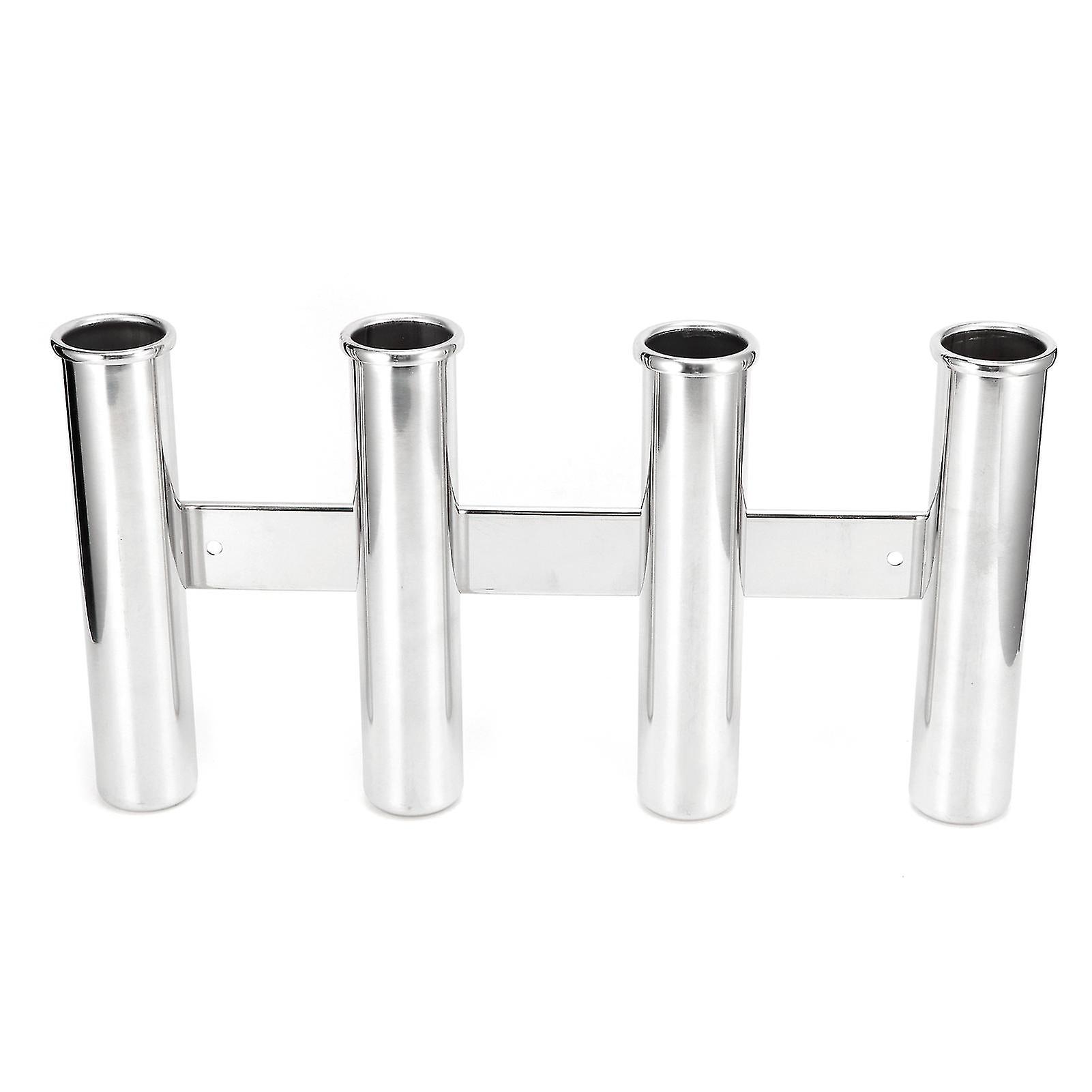 Olta Tutucu 4 Tüp Rafları Deniz Yat Teknesi İçin Dikey Olarak Monte Edilmiş Paslanmaz Çelik Donanım