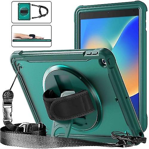 For Ipad 10.2 2021 / 2020 / 2019 Heavy Duty Hybrid Tablet Case With Handle & Strap