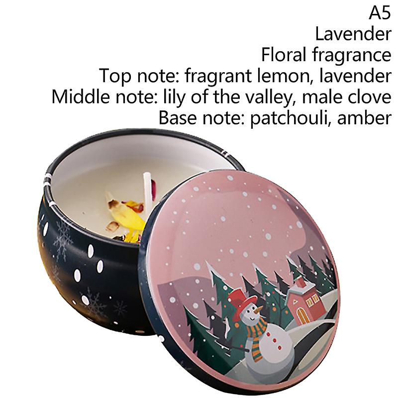 1 pz Natale Profumato Candela Barattolo di latta Portatile Viaggio Cera di Soia Pianta Candela Confezione Regalo Chrismas Forniture Regalo Colore Casuale
