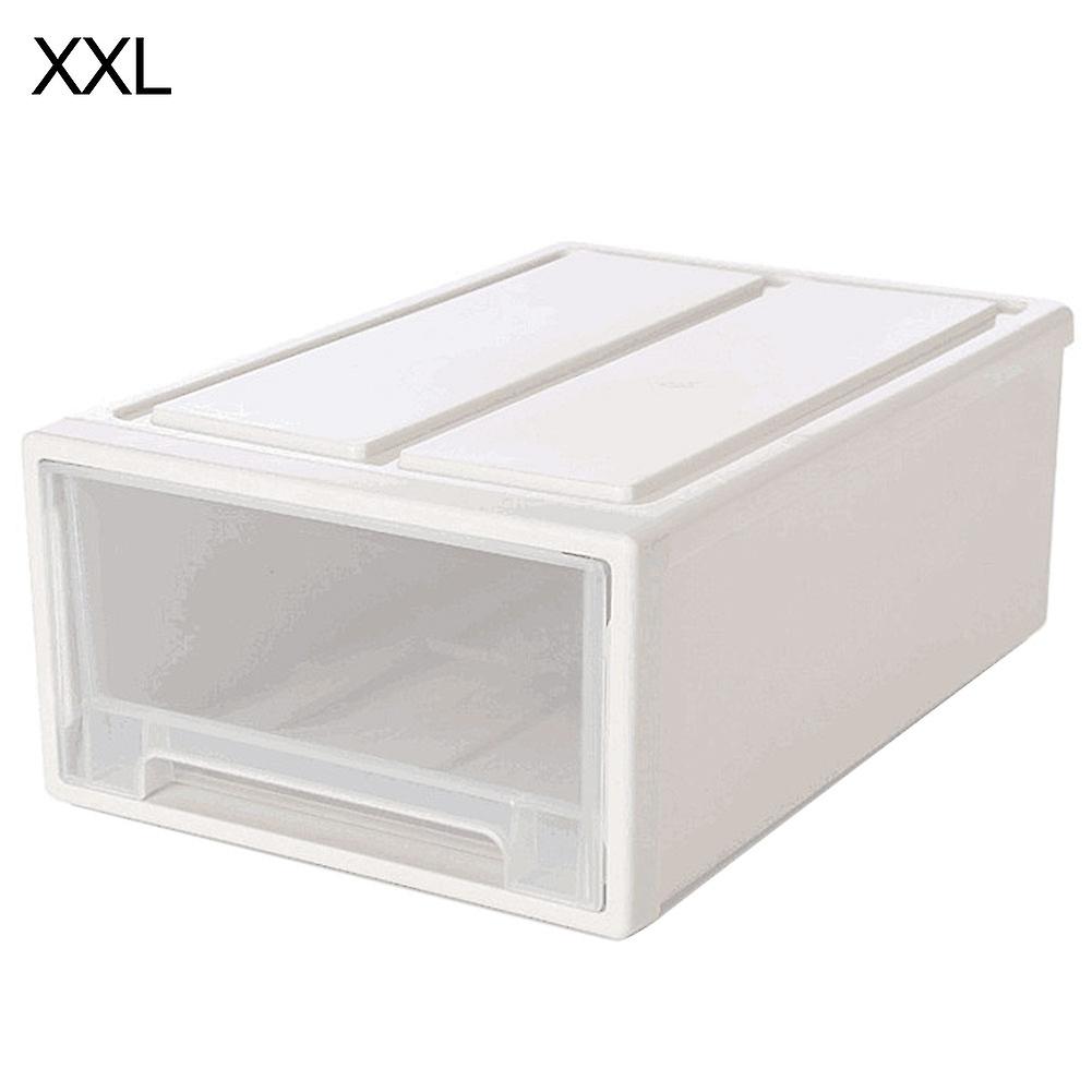 Household Plastic Transparent Stackable Drawer Storage Box Container Organizer