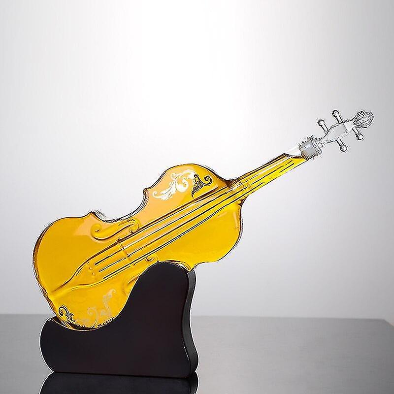 Decanters 800ml Garrafa Artesanal de Vidro High End Violino Decantador de Uísque Com Suporte Conjunto de Uísque de Vinho