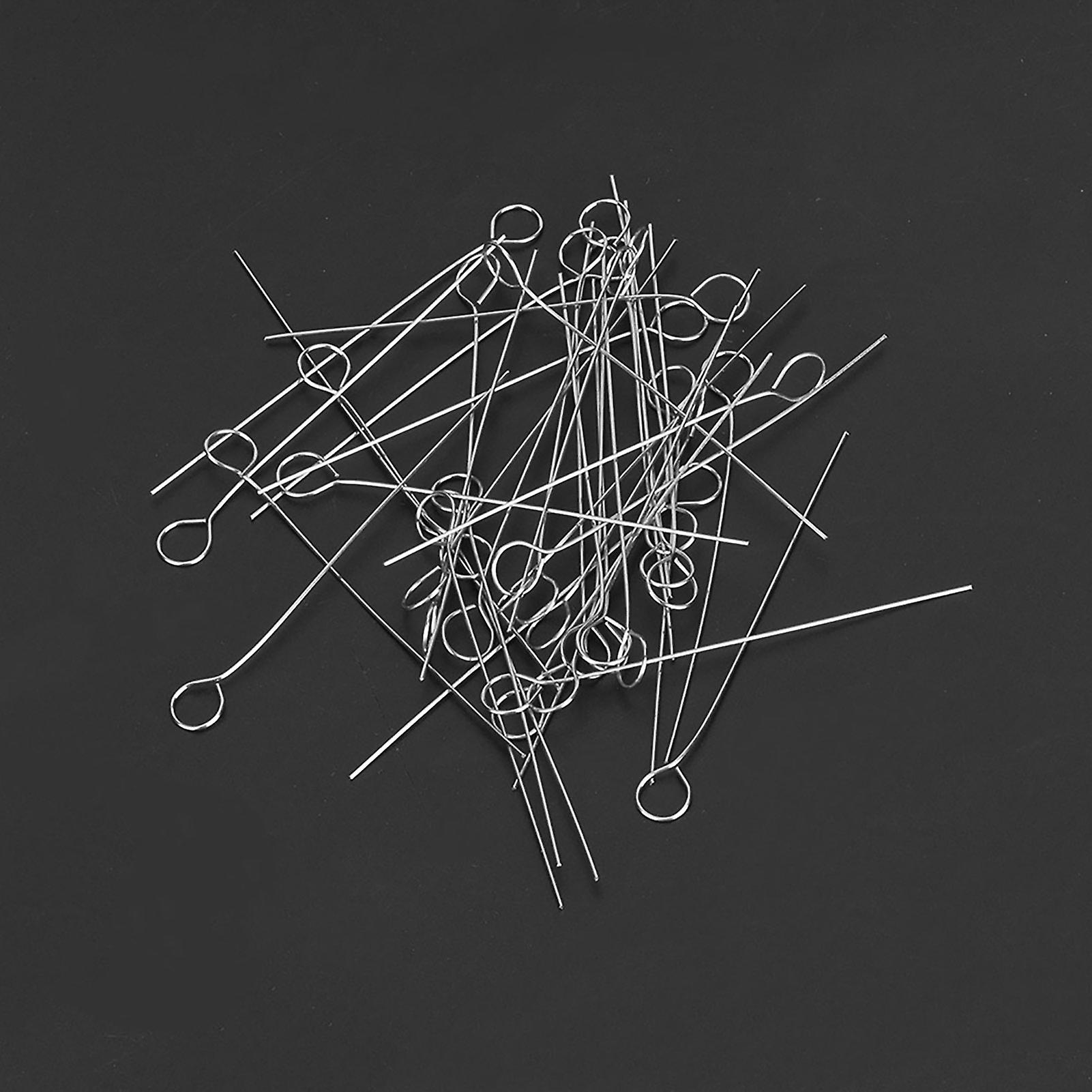 50PCS Reusable Inoculating Loop Holders Nichrome Needle Tips Inoculation for Laboratory(5mm)