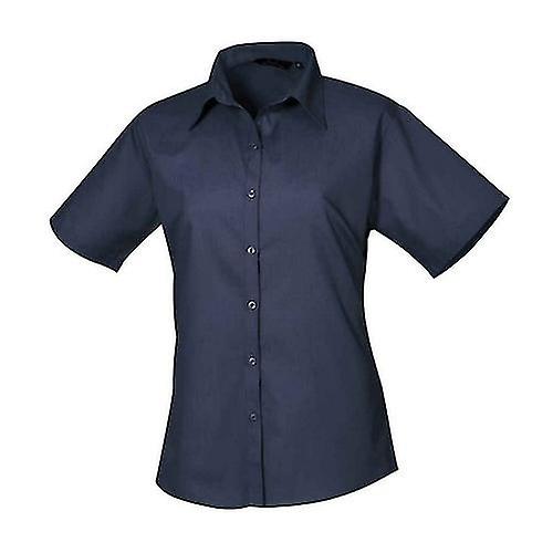 Premier Womens/Ladies Poplin Short-Sleeved Blouse