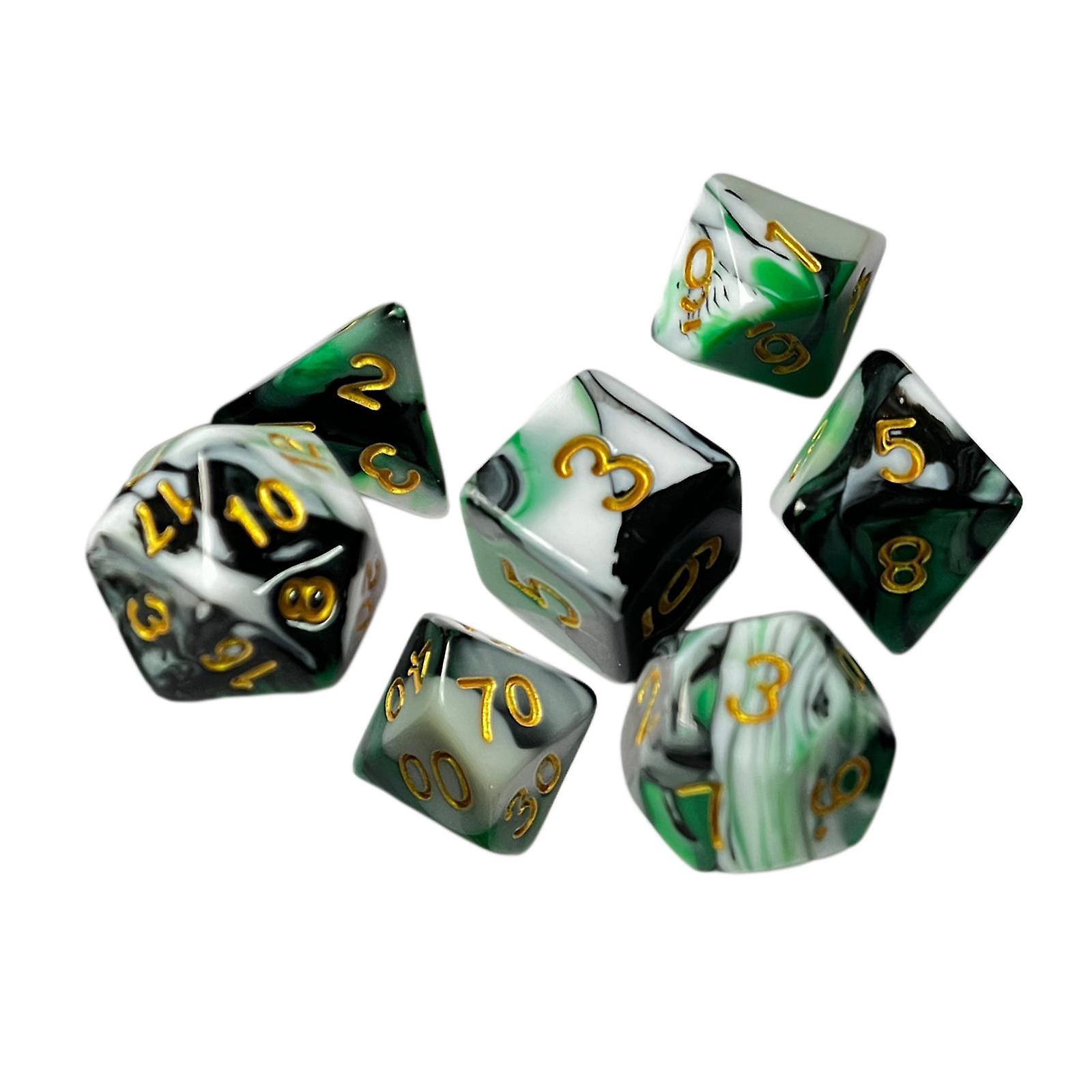 7x RPG Dice Set Polyhedron Game Dice for Party Supplies Family Gathering Bar Style A