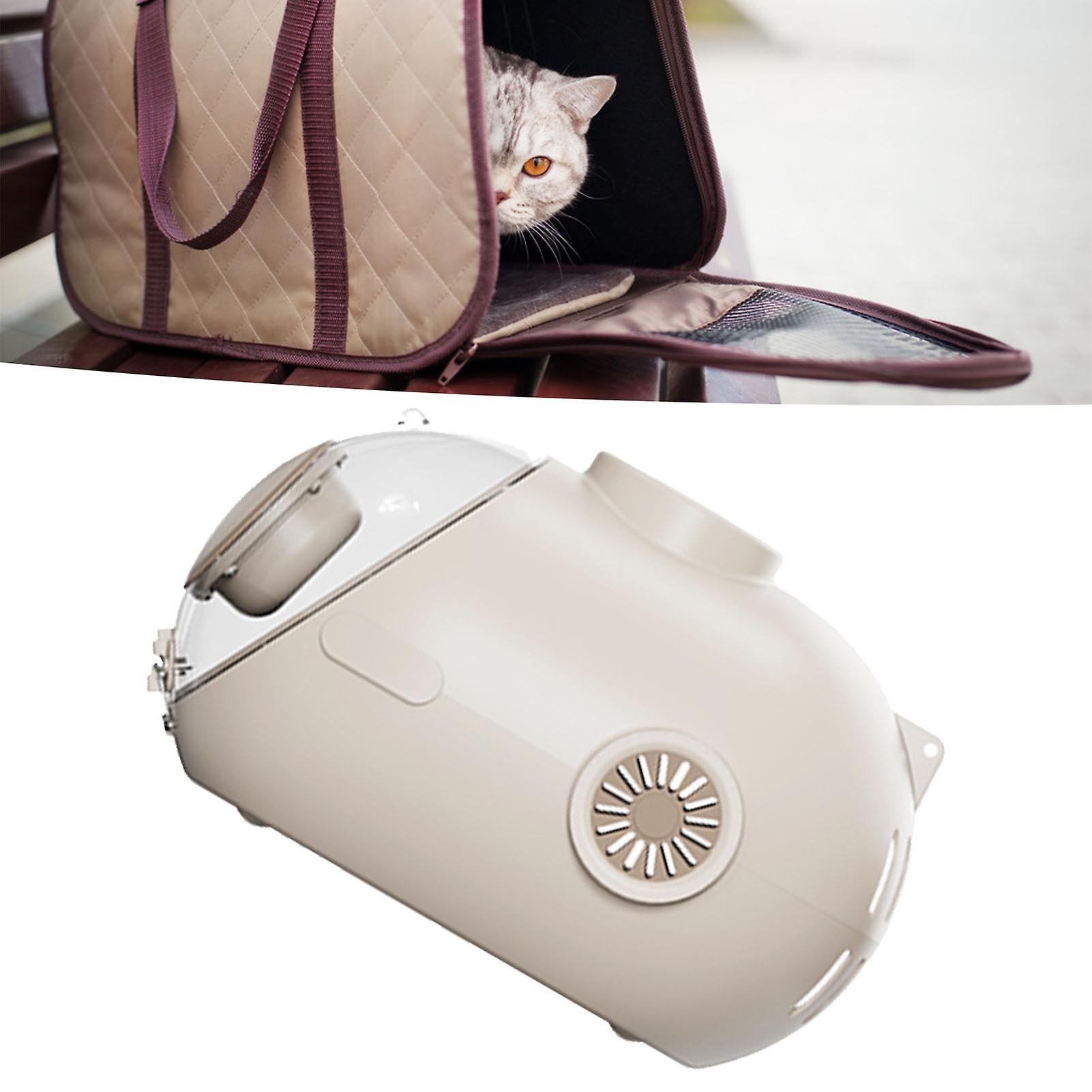 Space Capsule Cat Carrier Breathable 24L Large Space Portable Single Shoulder Handheld Cat Carried Bag for Cat Kitten Coffee 24L