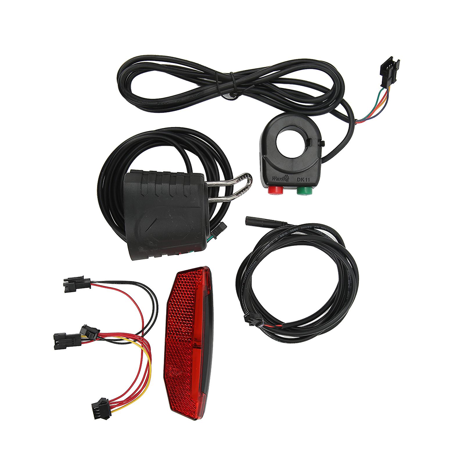 電動自転車QD168フロントライトDR001リアライトセット、DK11コントロールスイッチ付き36-60Vバイクスクーター用