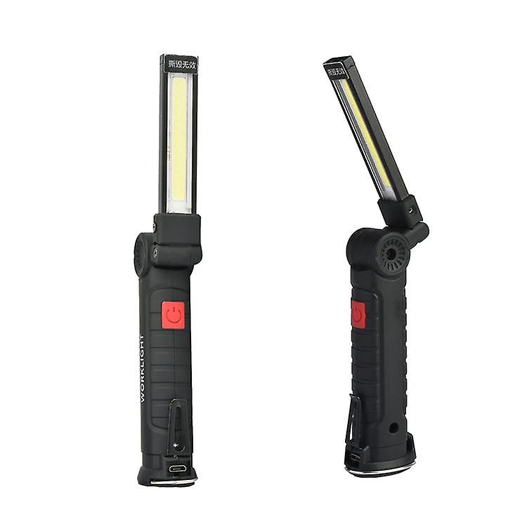 360Degree Rotation Usb Rechargeable Cob+led Emergency Worklight With Magnetic Tail