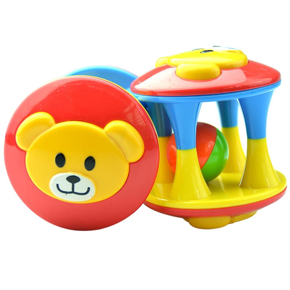 Funny Cartoon Bear Grasping Rattle Ball Jingle Bell Educational Intellectual Toy