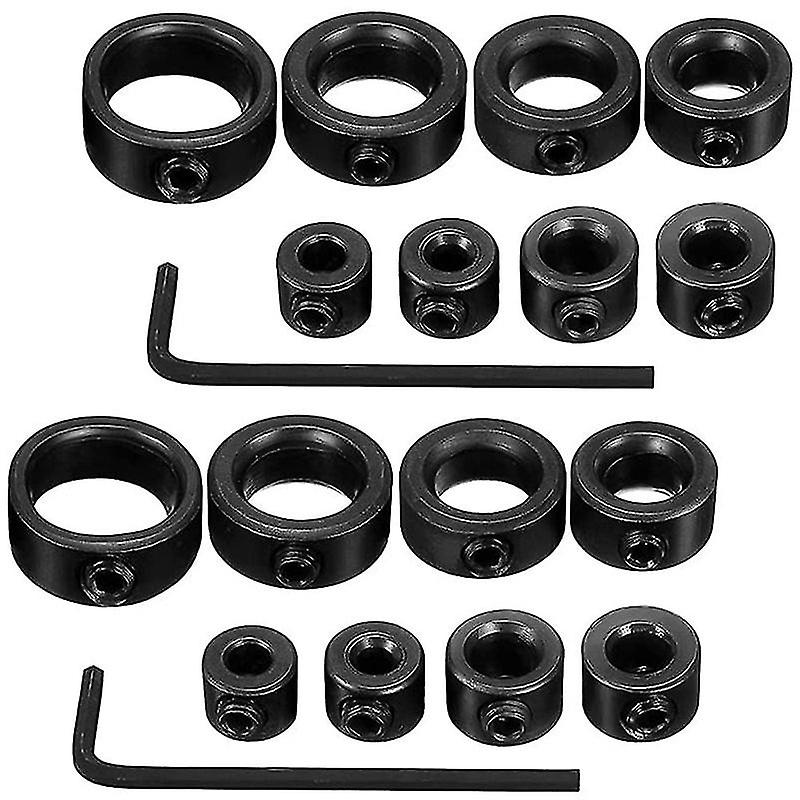 8Pcs Drill Depth Stop Collar Limite Rings, Adjustable Dowel Shaft Chuck Positioner Locator For Drill Consistent Drilling