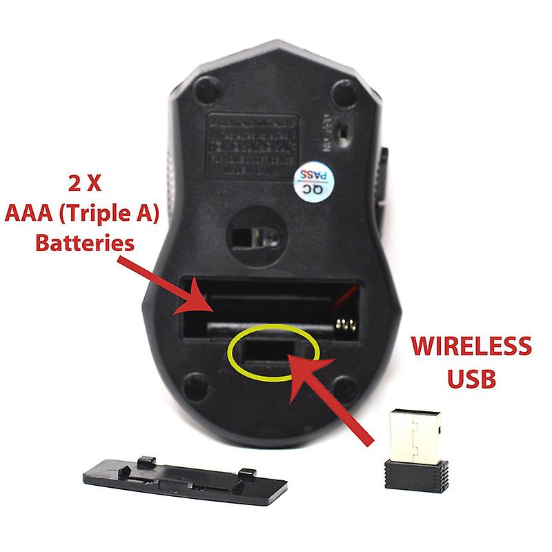 2.4G Optical Wireless Mouse 3 Buttons for Computer Laptop Gaming Mice with USB Receiver