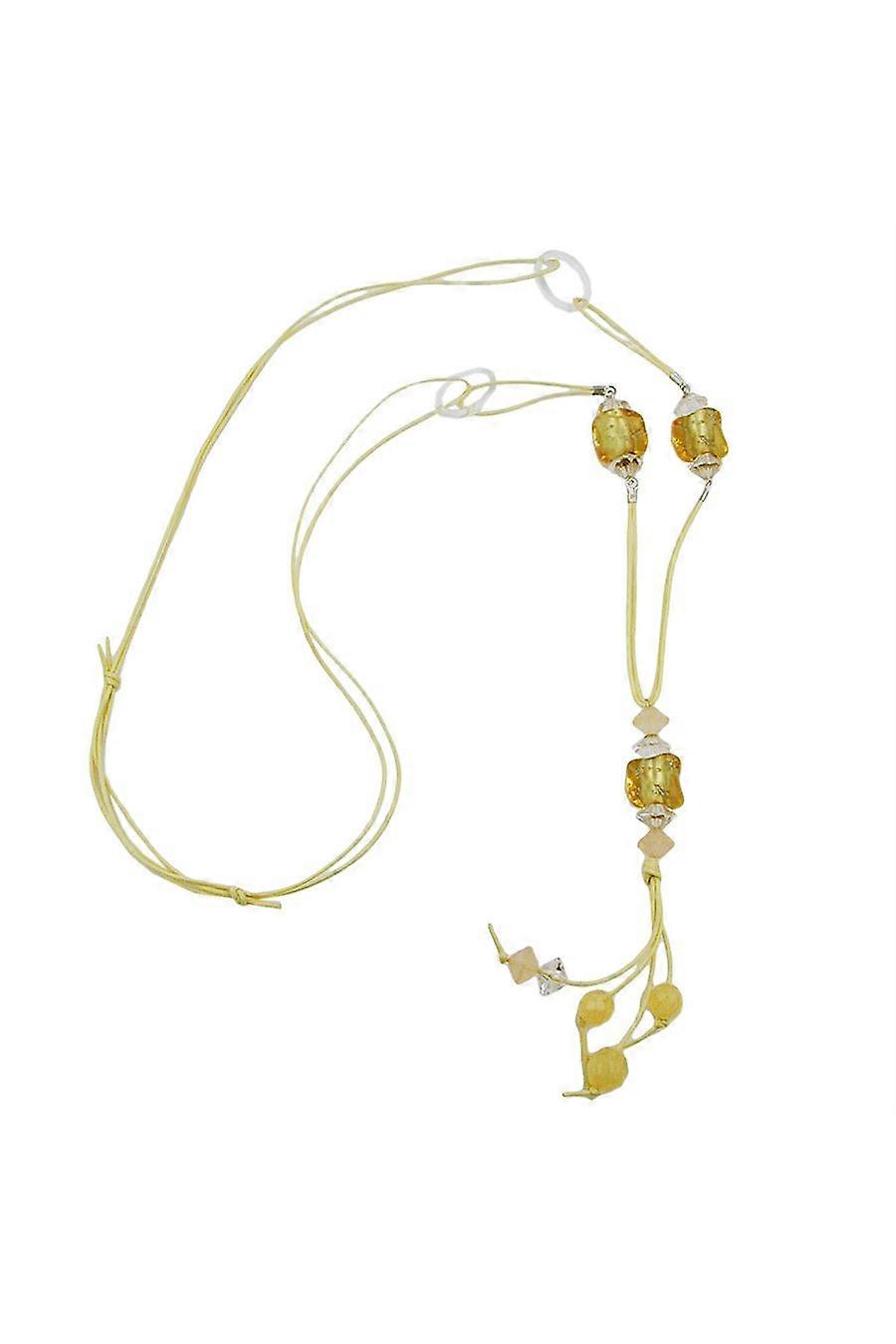 Necklace Yellow Beads 100cm - Gl02767