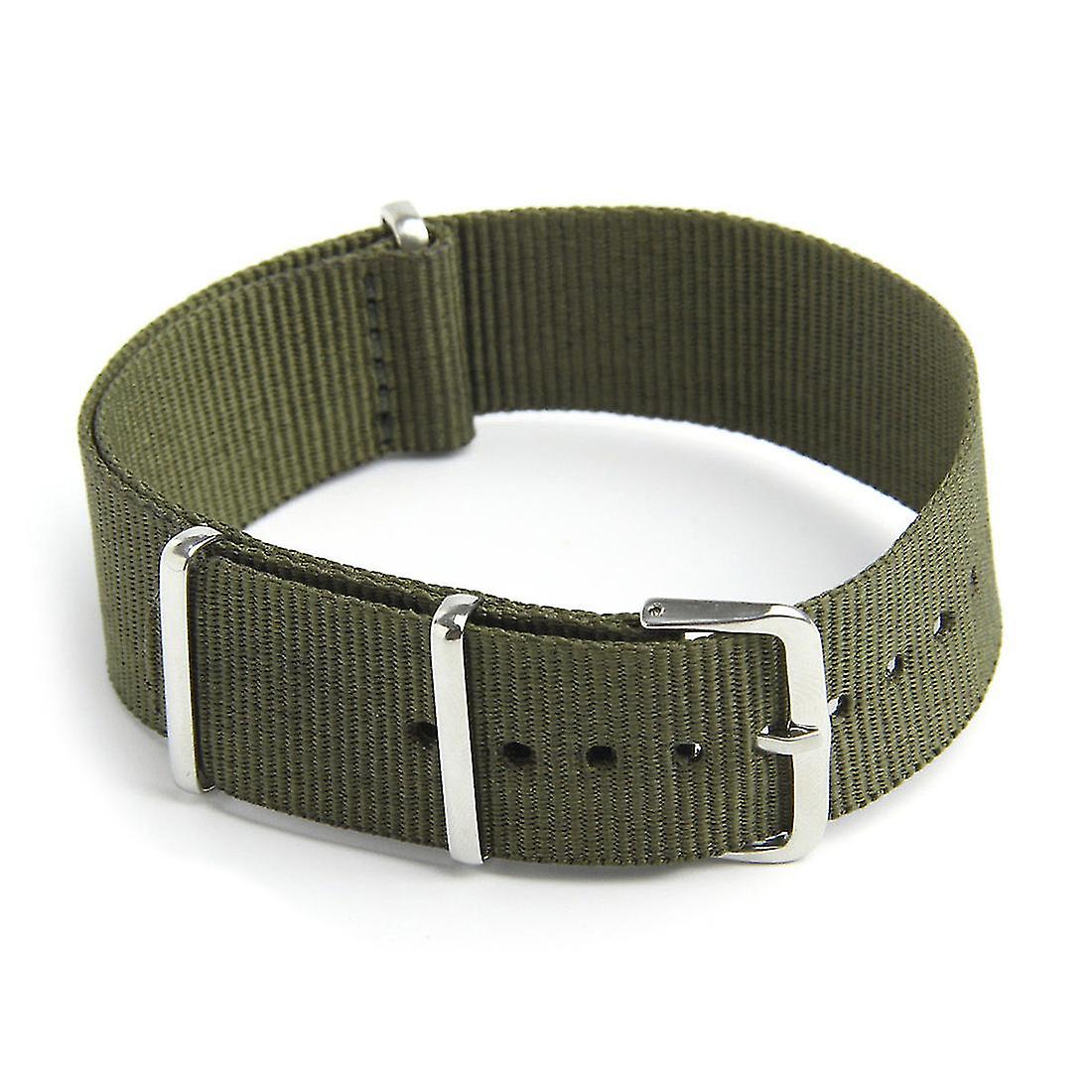 Watch Strap Band Nylon Canvas Divers G10 Mens Colour: Green Width:18mm