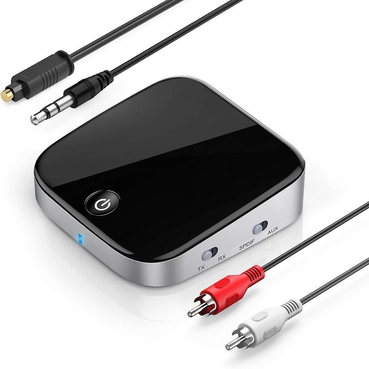 Bluetooth 5.0 Audio Transmitter and Receiver 2 in 1, Bluetooth 5.0 Transmitter 3.5mm Wireless Adapte