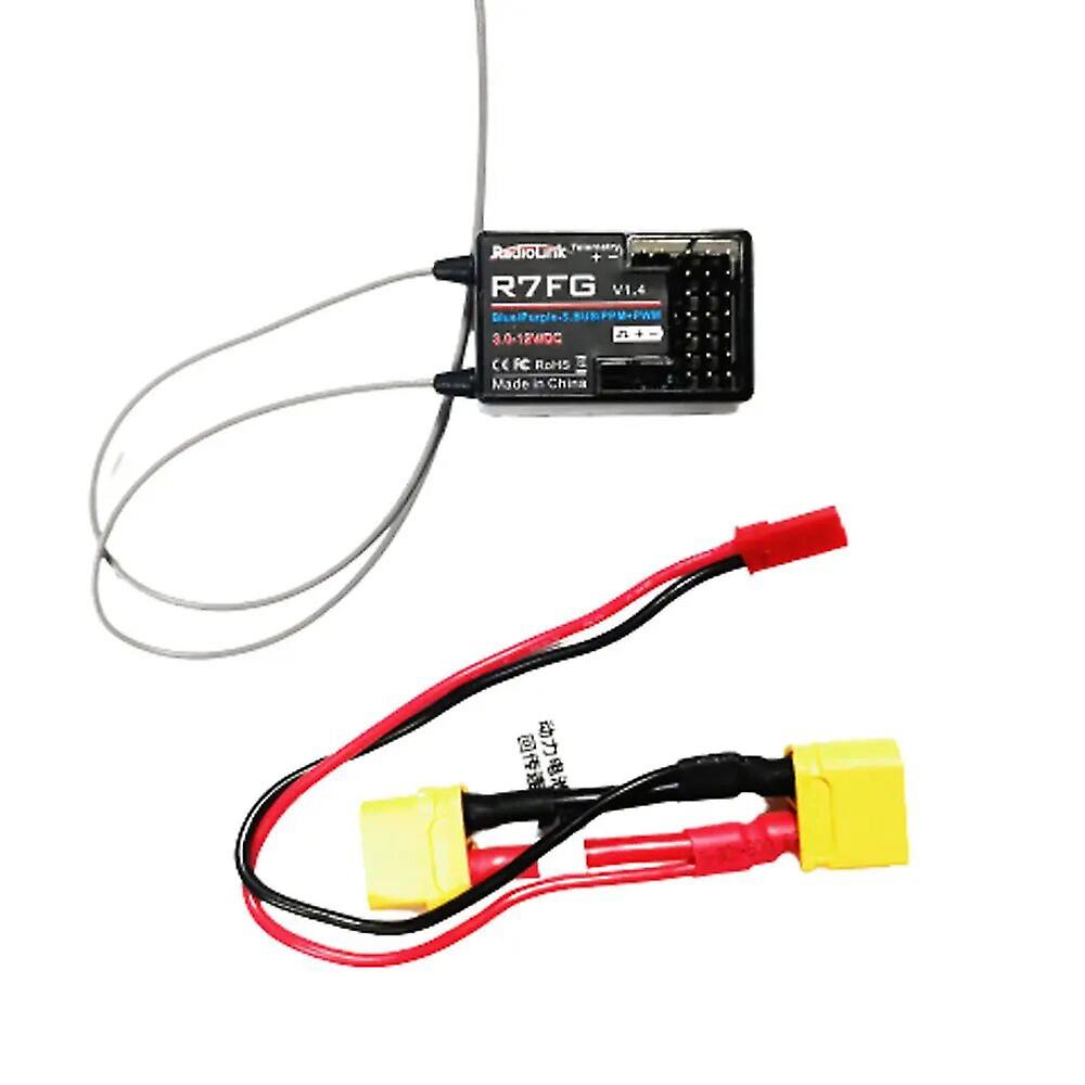 RadioLink R7FG 2.4GHz 7CH Dual Antenna SBUS/PPM/PWM RC Reciever Integrated Gyro For Radiolinks RC4GS