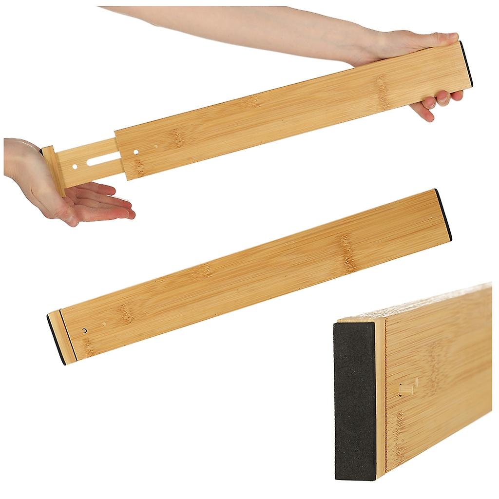 Box Organizer Adjustable Bamboo Divider 56x6x1.5cm 1 pc