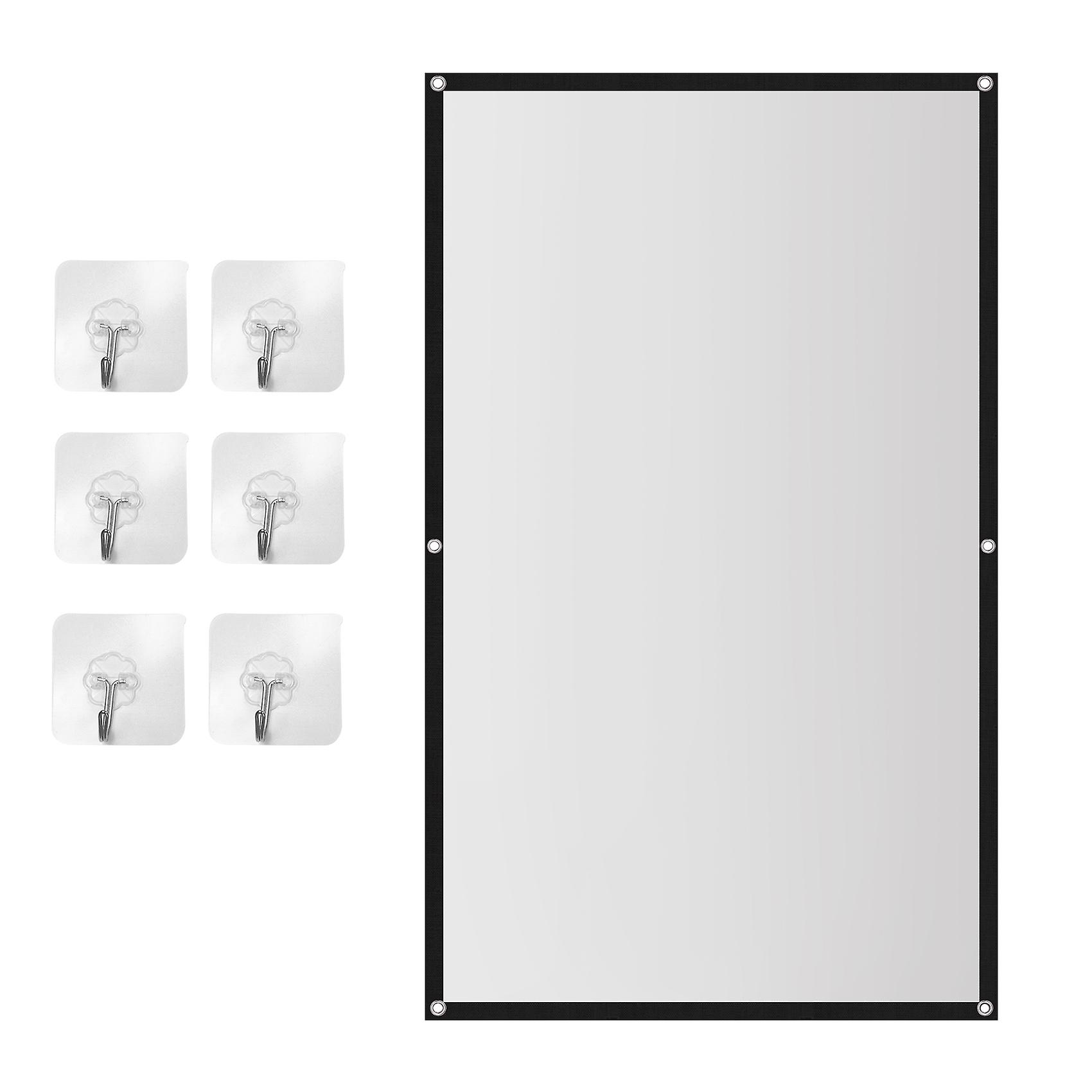 Portable Projector Screen Theater Outdoor HD White Foldable Anti- (84Inch)