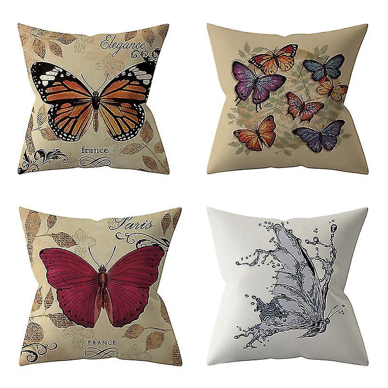 4pcs Linen Cushion Cover