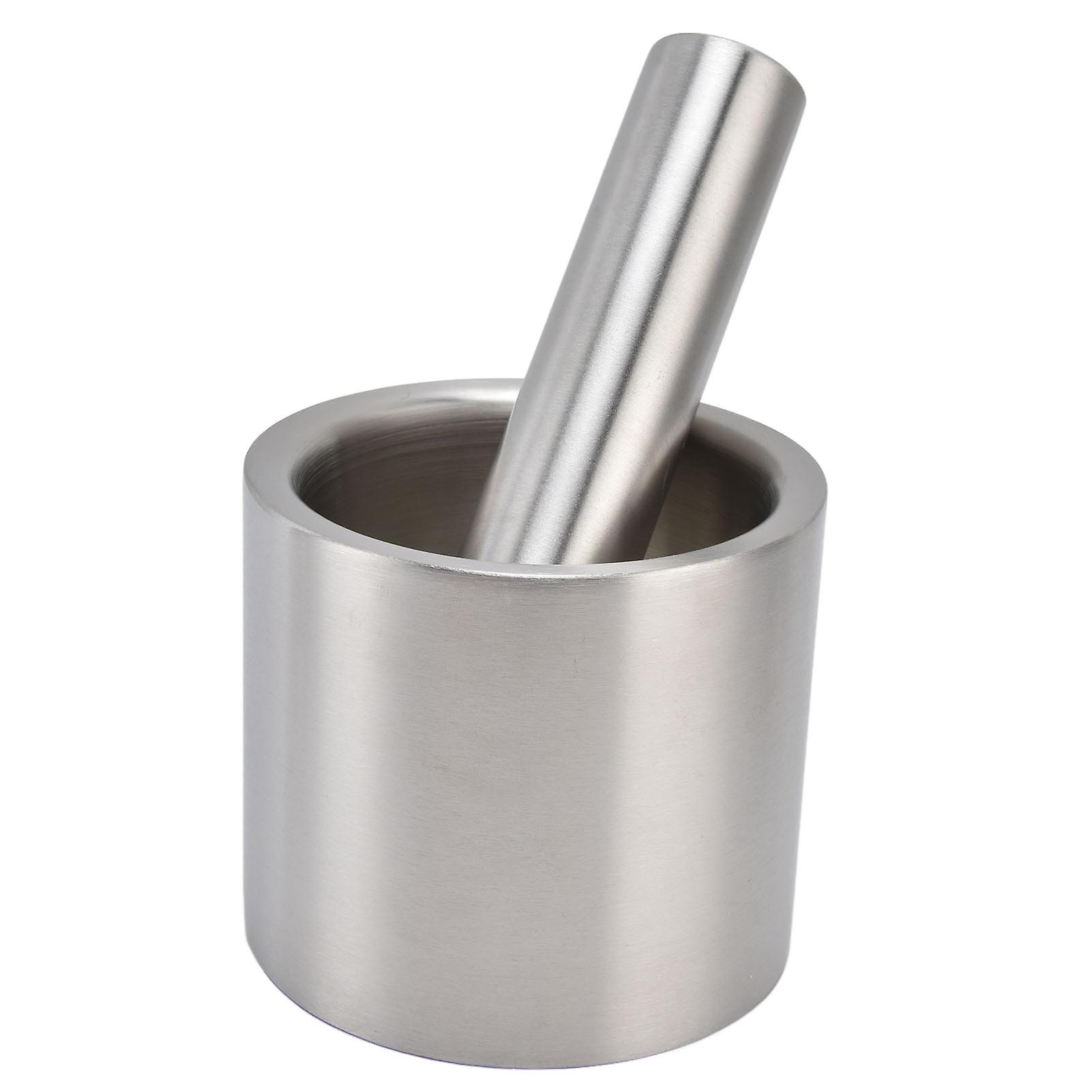 Mortar Pestle Dual Structure Design 875g Glossy Kitchen Grinder