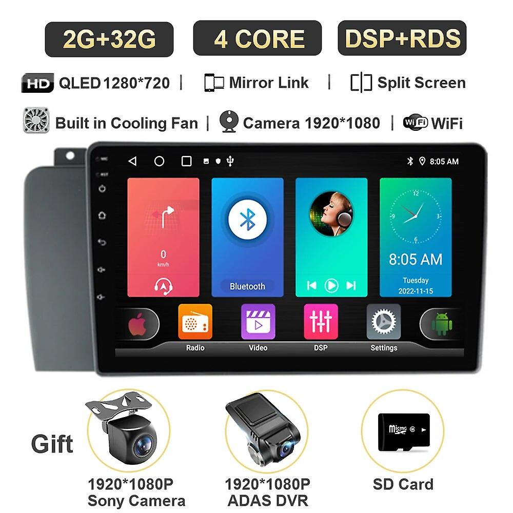 Car Radio Android 13 For Volvo Xc70 V70 S60 2004-2008 Built-in Navigation Carplay Auto No 2din Dvd Bt Multimedia Video Wifi 4g