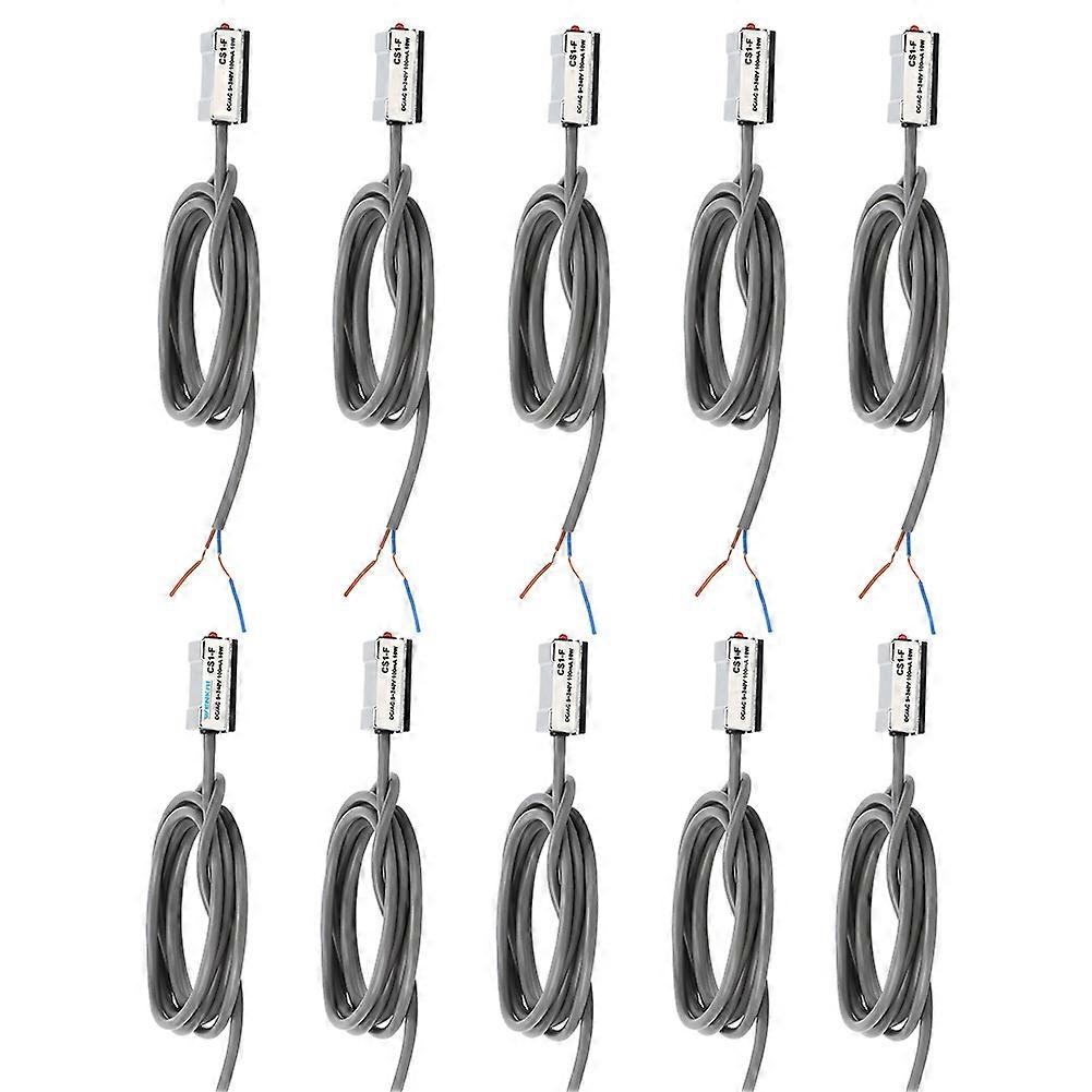 10Pcs Magnetic Switch CS1?F 10W Reed Pneumatic Cylinder on off for SI SU SC JSI MI MA50?63