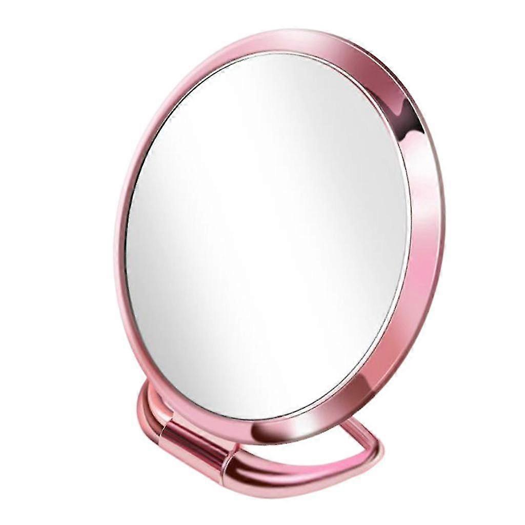 hg Folding Double Sided Makeup Mirror Bathroom Free-standing Tabletop Mirror - As Described, Sliver Round