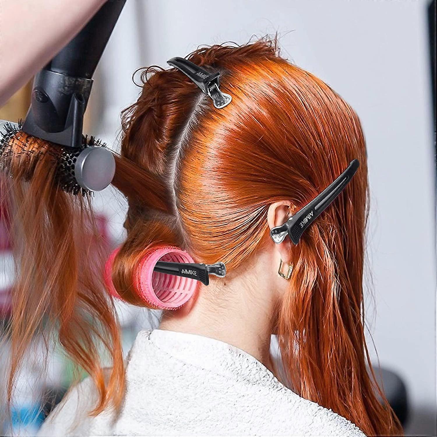 Haarspangen Set – 12 Stück In 3 Größen – Rutschfeste Enten-Schnabel-Clips Mit Silikon – Für Styling, Schneiden, Färben